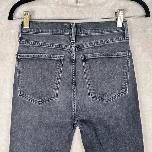 Agolde Jeans Womens 25 Black Nico High Rise Button Fly Stretch Skinny Denim - Picture 6 of 15